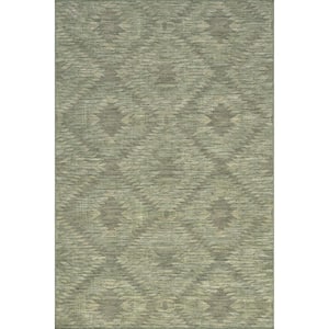 Sage Green 2 ft. 8 in. x 8 ft. Alma Mid-Century Modern Machine Washable Runner Rug Area Rug
