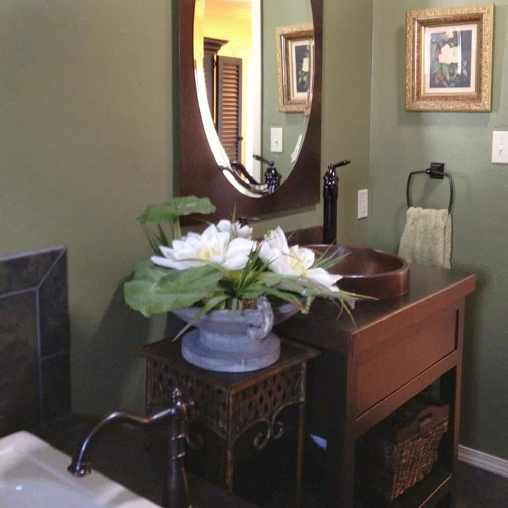 Granada 17'' Round Rustic Copper Bathroom Sink