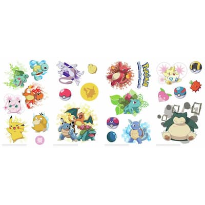 5 in. x 11.5 in. Pokemon Iconic Peel and Stick Wall Decal