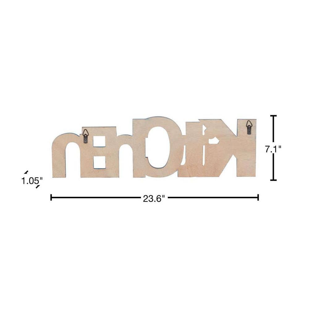 Multi-Colored Wood and Metal Coastal Kitchen Wall Sign