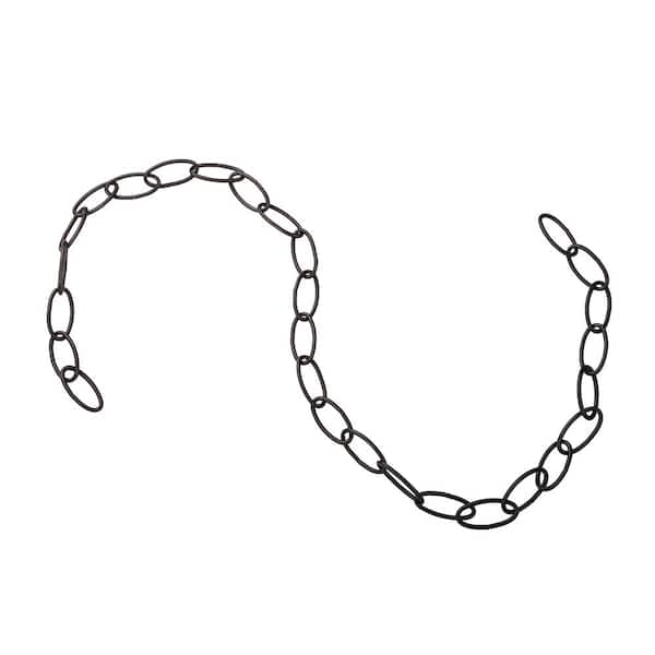 Vigoro 36 in. x 0.72 in. x 0.11 in. Black Iron Extender Chain 866550 - The  Home Depot