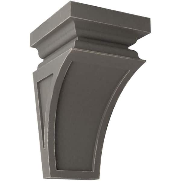 Ekena Millwork 3-1/2 in. x 6 in. x 3-3/4 in. Reclaimed Grey Mini Nevio Wood Vintage Decor Corbel