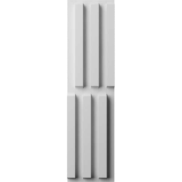 Ekena Millwork 1 in. x 1/2 ft. x 2 ft. EdgeCraft Moraine Style Seamless White PVC Decorative Wall Paneling (1-Pack)