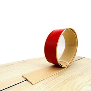 1.5 in. x 16.4 ft. Maple Wood Color Floor Transition Strip Self Adhesive For Joining Floor Gaps, Floor Tiles