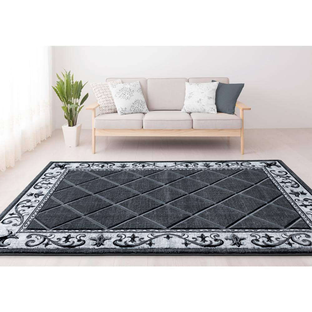 Bristol Altamont Gray Trellis 8' x 11' Synthetic Area Rug