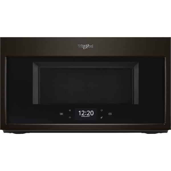 Whirlpool 1.9 cu. ft. Smart Over the Range Microwave in Black Stainless with Scan-to-Cook Technology