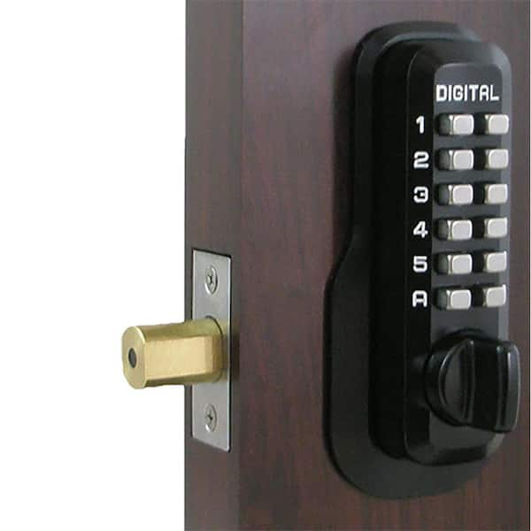 Unbranded Jet Black Single Cylinder Digital Keypad Deadbolt