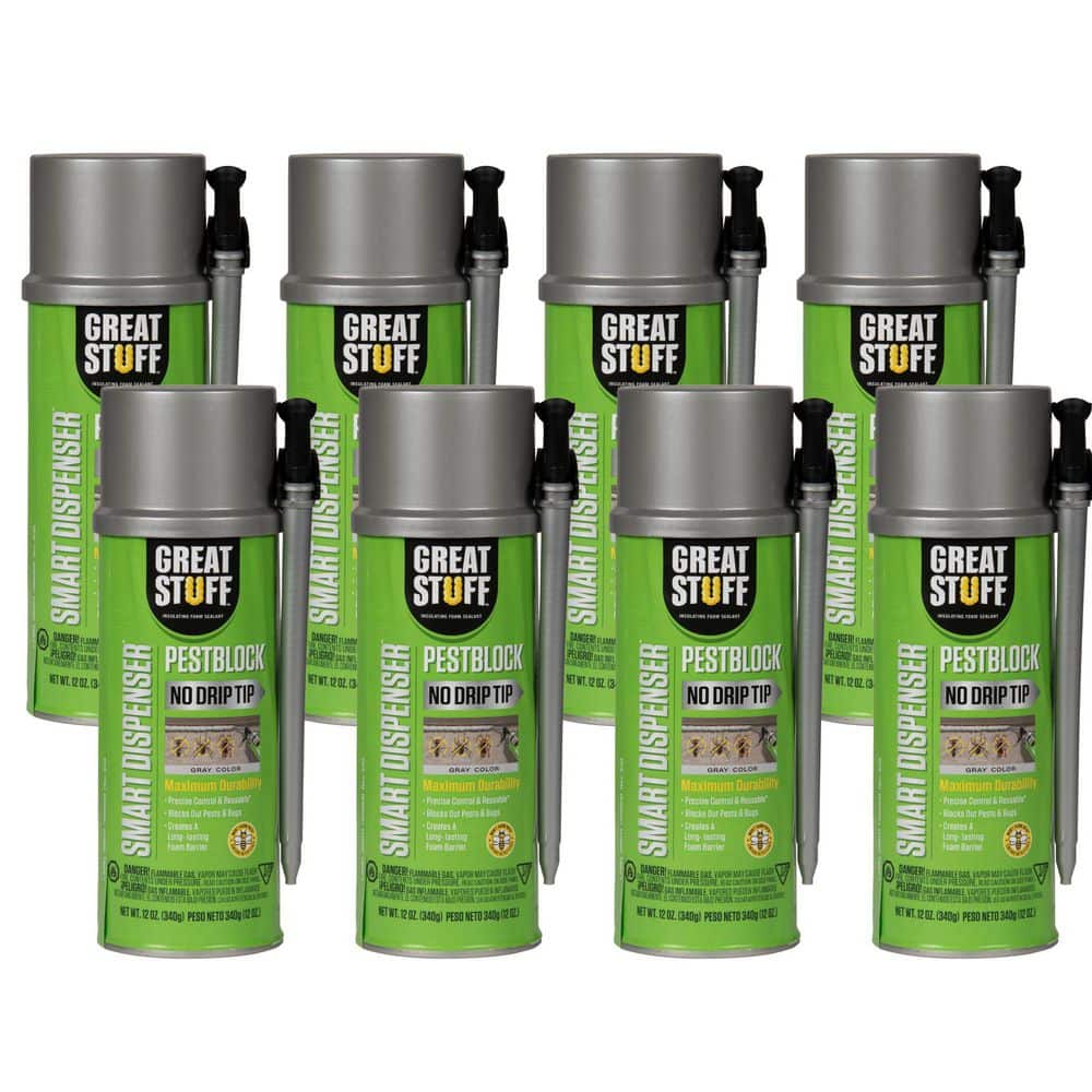 Smart Dispenser 12 oz. Pestblock Insulating Spray Foam Sealant (8-Pack)