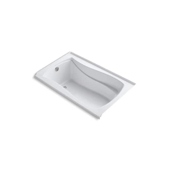Mariposa 60 in. x 36 in. Soaking Bathtub with Left-Hand Drain in White