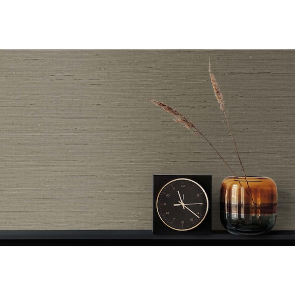 Clove Seahaven Rush Cloth Unpasted Embossed Vinyl Wallpaper Roll 60.75 sq. ft.