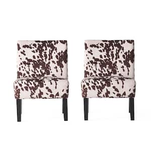 Kassi Milk Cow Fabric Accent Chair (Set of 2)