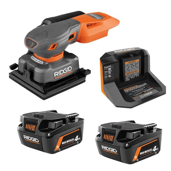 18V MAX Output Starter Kit with (2) 4.0 Ah MAX Output Batteries and Charger with 18V Subcompact Low Profile Sander