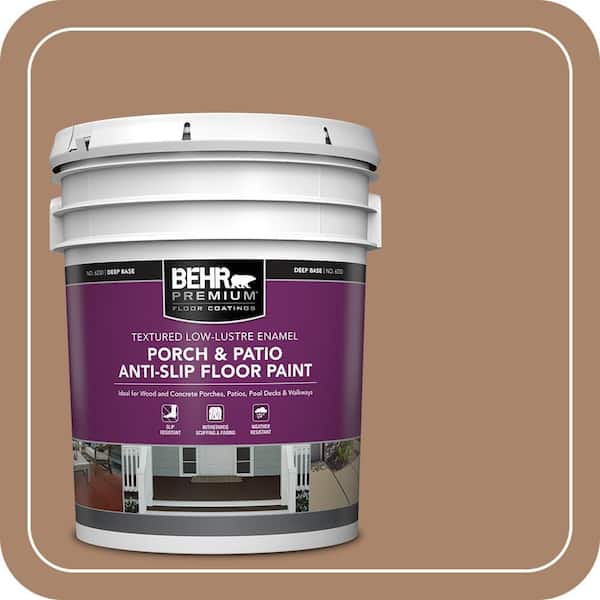 BEHR PREMIUM 5 gal. #N230-7 Rustic Tobacco Textured Low-Lustre Enamel ...