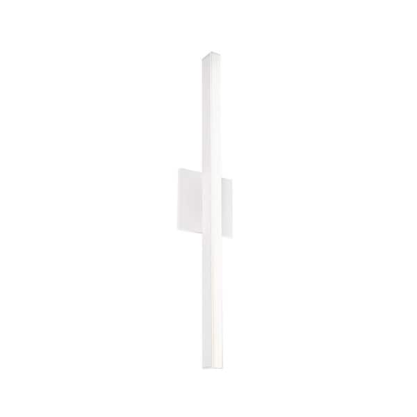 KUZCO Vega 24-in 1 Light 16-Watt White Integrated LED Wall Sconce