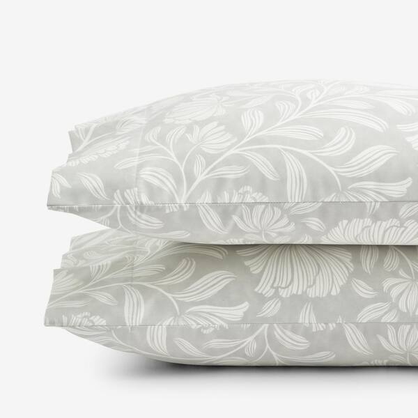 The Company Store Legends Hotel Maytime Wrinkle-Free Light Gray Sateen King Pillowcase (Set of 2)