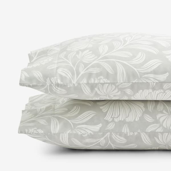 The Company Store Legends Hotel Maytime Wrinkle-Free Light Gray Sateen Standard Pillowcase (Set of 2)