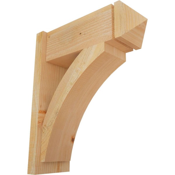 Ekena Millwork 8 in. x 26 in. x 22 in. Thorton Arts and Crafts Rough Sawn Douglas Fir Outlooker