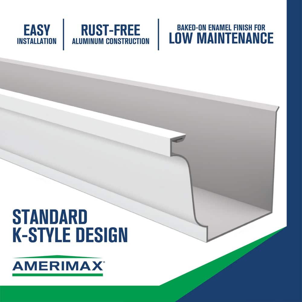 2PACK..Amerimax Home Products 5 in. x 10 ft. White Aluminum K-Style Gutter