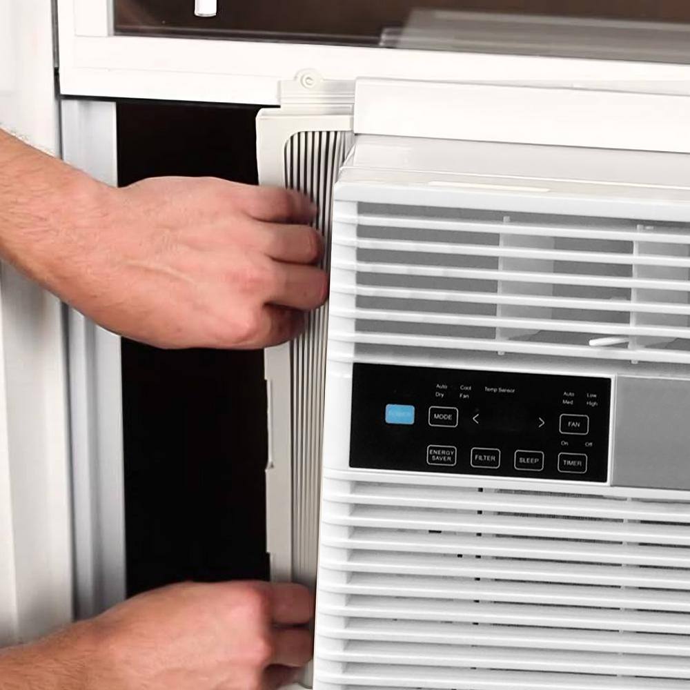 HomePointe 10,000 BTU White Window Air Conditioner with Remote
