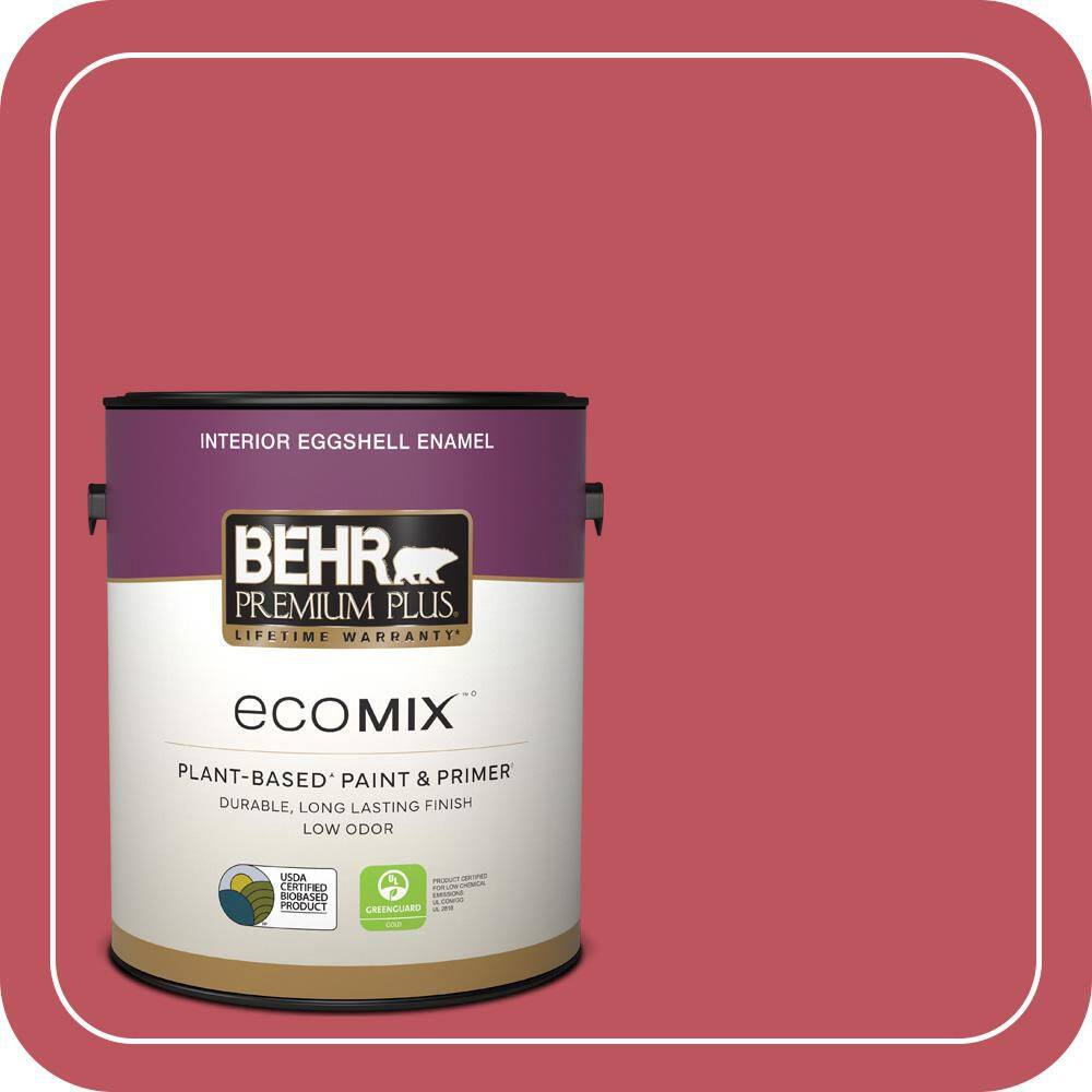 1 gal. #P140-6 Hibiscus Flower Eggshell Enamel EcoMix Plant-Based Interior Paint & Primer price history on PriceWatchPro