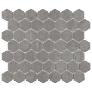 Liverpool Hex 11-3 / 8 in. x 10-3 / 8 in. x 6 mm Light Grey Ceramic Mosaic Tile (0.82 sq. ft./Each)