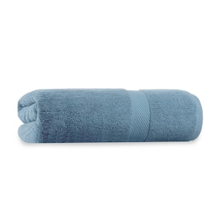 Light Blue Solid 100% Organic Cotton Luxuriously Plush Bath Towels (Set of 1)