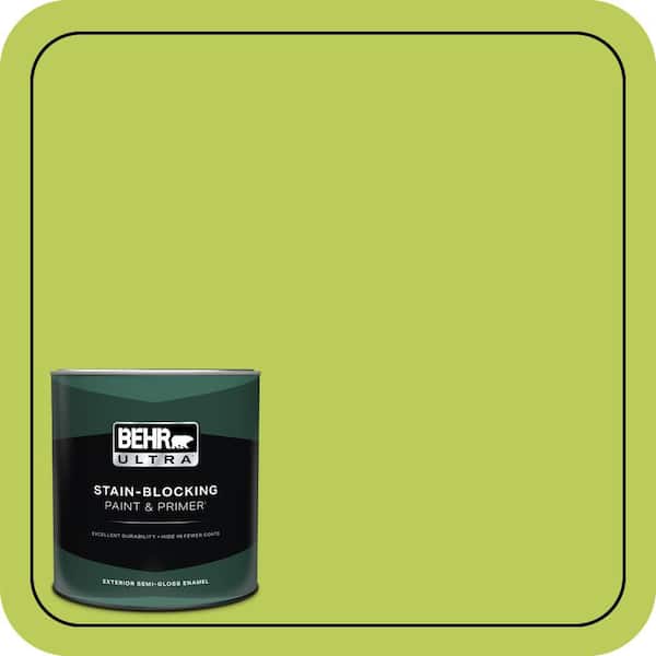 BEHR ULTRA 1 qt. #410B-5 Hidden Meadow Semi-Gloss Enamel Exterior Paint & Primer