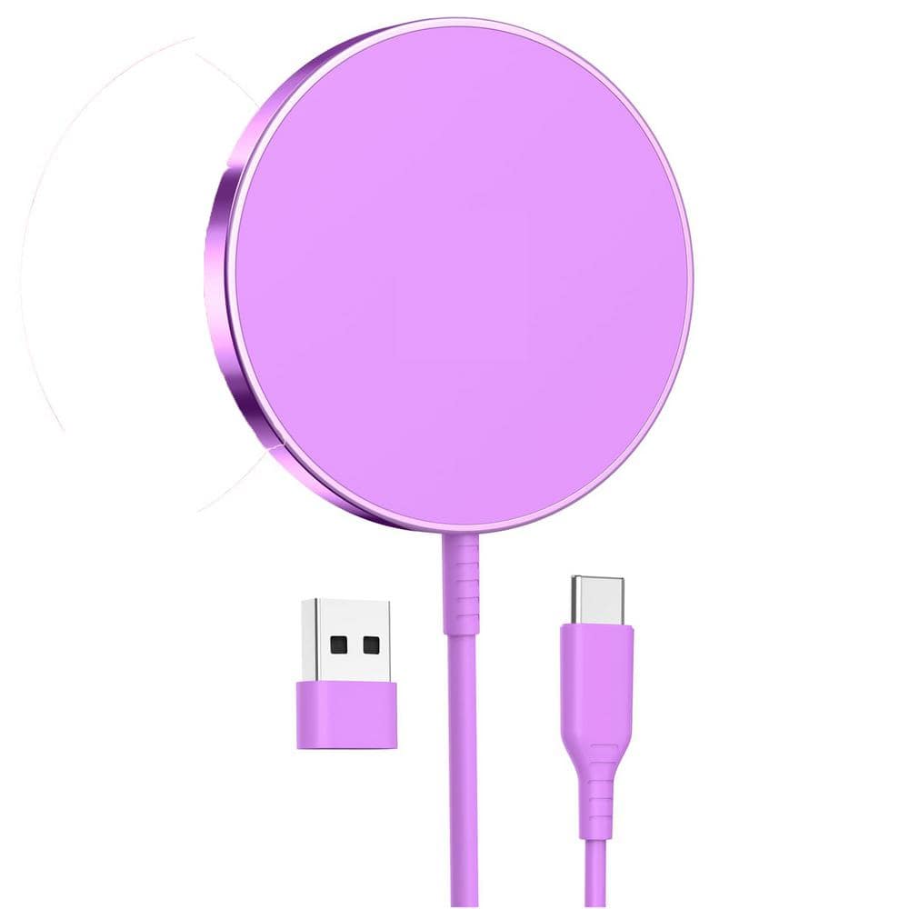Safe and Reliable 1-Handset Purple Wireless Charging Station Wireless Charger for iPhone and Airpods 2-Pack price history on PriceWatchPro