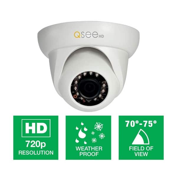 Q-SEE Platinum Series Wired High-Definition 720p Indoor Dome Camera with 65 ft. Night Vision