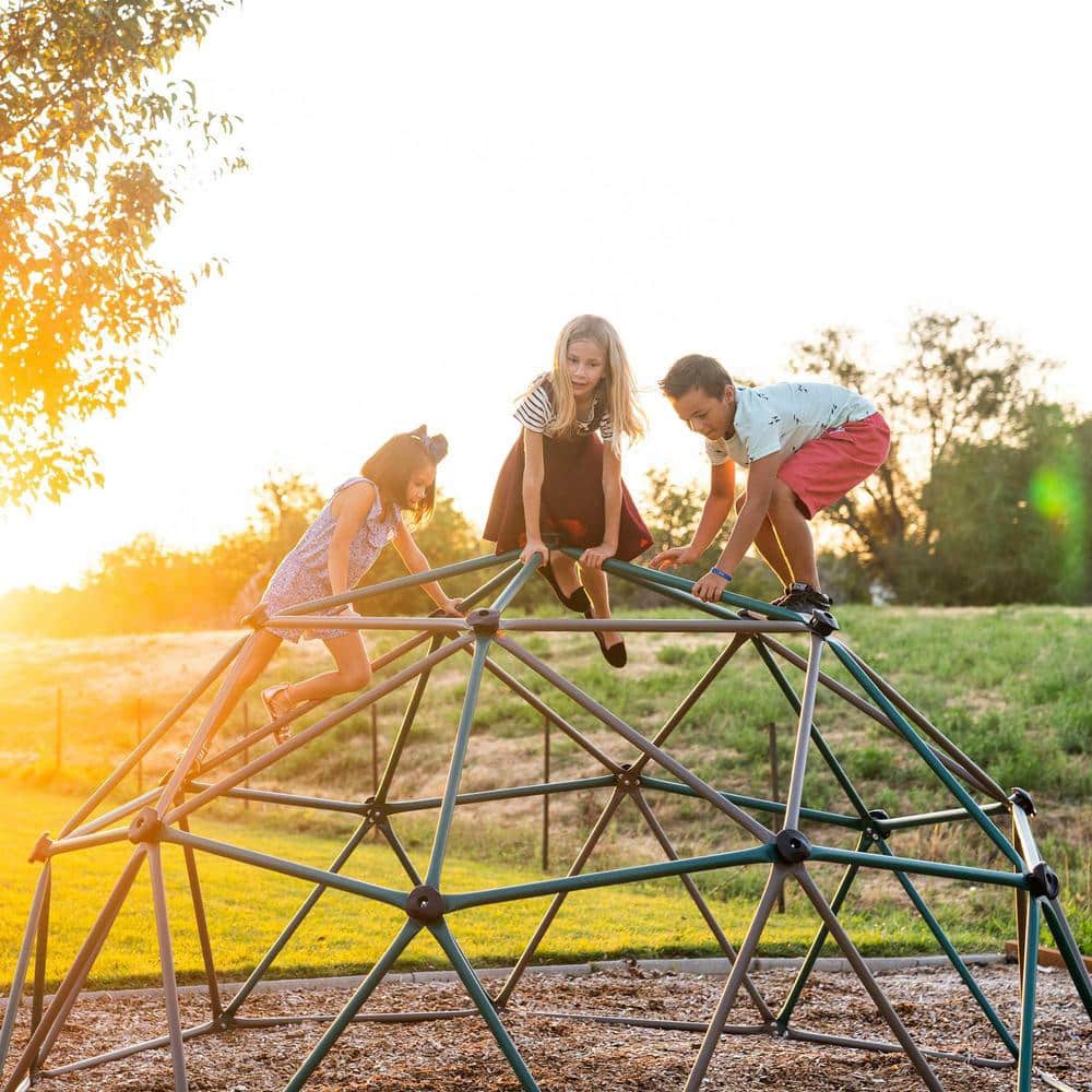 Lifetime 10 ft. Green and Brown Steel Dome Climber with Canopy