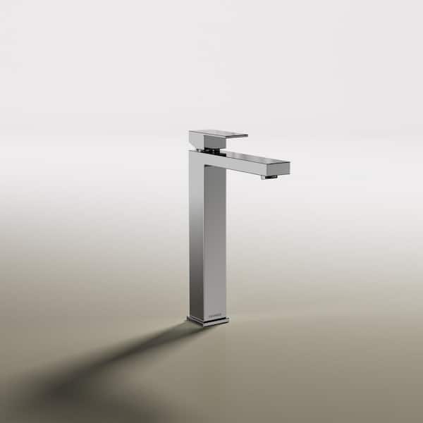 GOUGH Single-Hole Single-Handle Vessel Bathroom Faucet in Polished Chrome, 12 in. Tall Faucet
