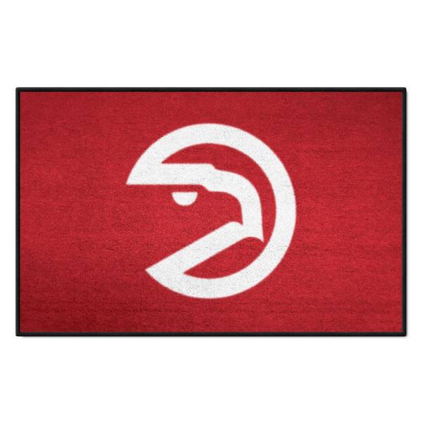 FANMATS NBA Retro Atlanta Hawks Red 2 ft. x 4 ft. Court Area Rug 35229 -  The Home Depot