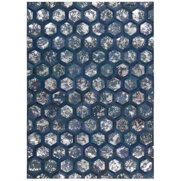 MICHAEL AMINI City Chic Cobalt 5 ft. x 8 ft. Geometric Contemporary ...