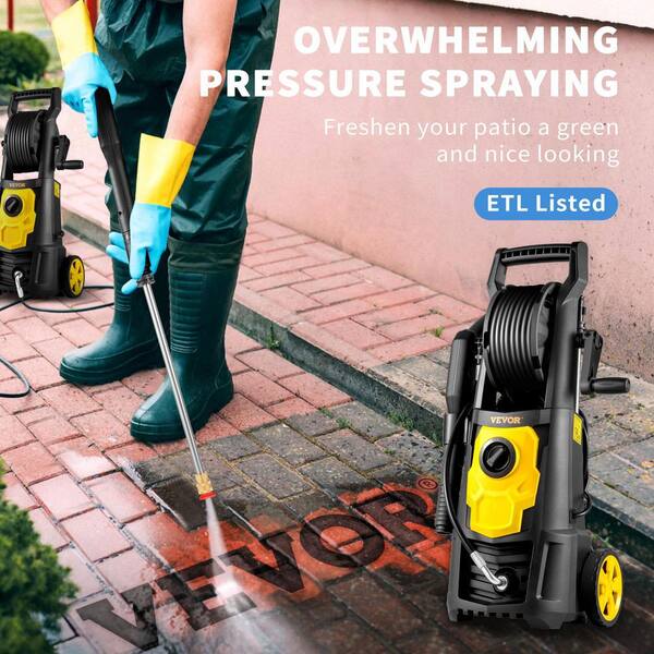 VEVOR DDG176GPM110VE5SAV1 Electric Pressure Washer 2000 PSI Max. 1.76 GPM Power Washer With 30