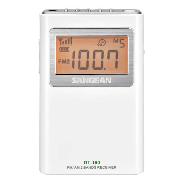 Sangean Black Digital Portable Stereo Receiver with AM/FM Radio