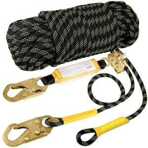 Vertical Spring Fall Absorber Vertical Lifeline Assembly 100 ft. Polyester Roofing Rope with Rope ...