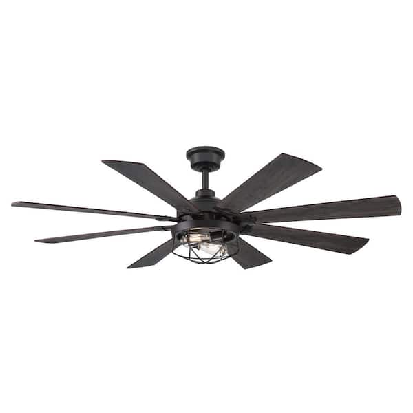 Hampton Bay Southbourne 60 in. LED Indoor Matte Black Ceiling Fan