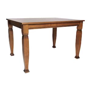 Traditional Walnut Matte Wood 36.25 in. 4-Legs Dining Table Seats 4
