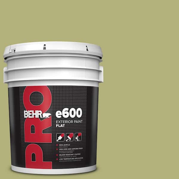 BEHR PRO 5 gal. #M340-5 Fresh Artichoke Flat Exterior Paint