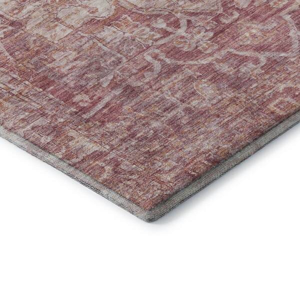 Mayfield Premium Machine Washable Abstract AMF1728 Paprika 9 ft. x 12 ft. Area Rug