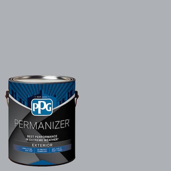 PERMANIZER 1 gal. PPG1013-4 Silver Charm Satin Exterior Paint