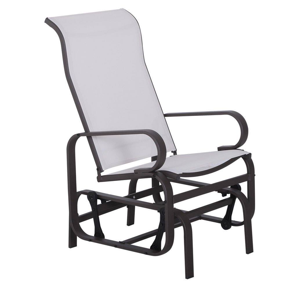 Metal Outdoor Glider Chair, Gliders for Outside Patio with Smooth Rocking Mechanism and Lightweight Construction price history on PriceWatchPro
