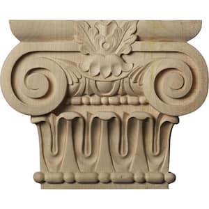 2 in. x 7 in. x 5-5/8 in. Unfinished Wood Maple Small Bradford Roman Ionic Corbel