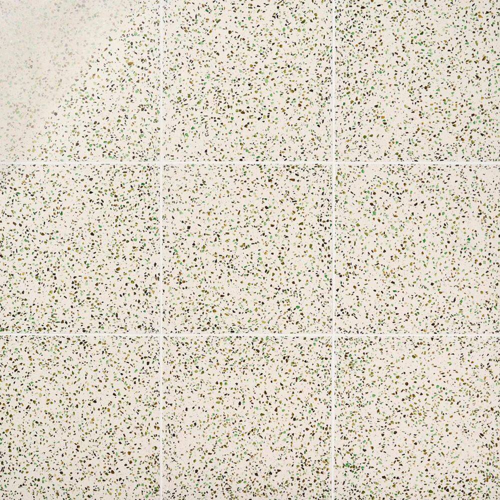 Raleigh Glass Creme Emerald Green 16.14 in. x 16.14 in. Polished Terrazzo Floor and Wall Tile (3.61 Sq. Ft. / Case) price history on PriceWatchPro