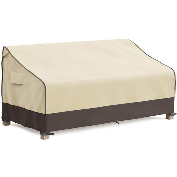 80 in. W x 38 in. D x 35 in. H Outdoor Couch Cover for 3-Seater, Waterproof, Moisture-Proof and UV-Protection, Khaki