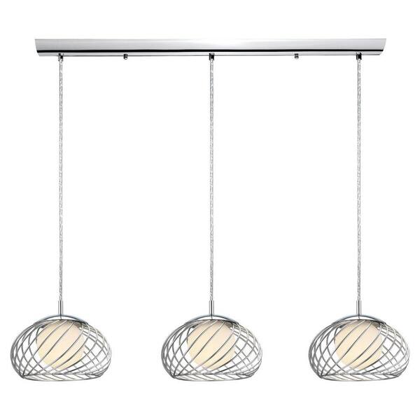 EGLO Thebe 3-Light 47.25 in. Ceiling Chrome Pendant-DISCONTINUED