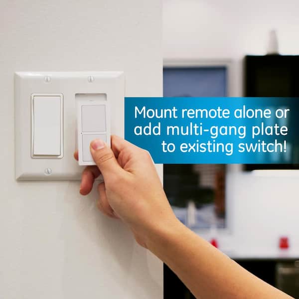 GE mySelectSmart Wireless Remote Control Switch, on/off, 1 Outlet, Ideal  for Lamps & Indoor Lighting, No Wiring Needed, 36523, White 