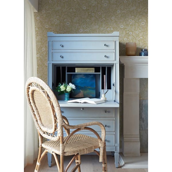 Yellow Agathon Wheat Floral Wallpaper Sample