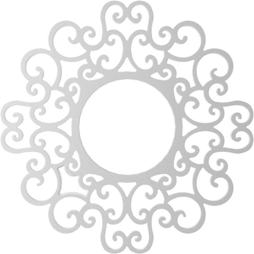 Gold 22" PVC Pierced Ceiling Medallion with Filigree Design