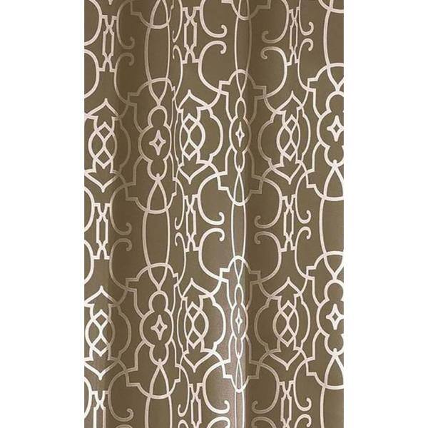 Lala Bash Taupe Geometric Thermal Blackout Curtain 38 In W X 84 In L Set Of 2 Kit d 12 The Home Depot